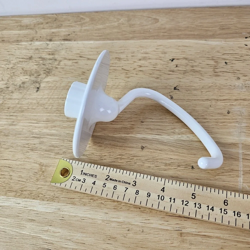 Kitchen Aid Compatible Dough Hook Attachment for‎ Stand Mixer White Metal Baking